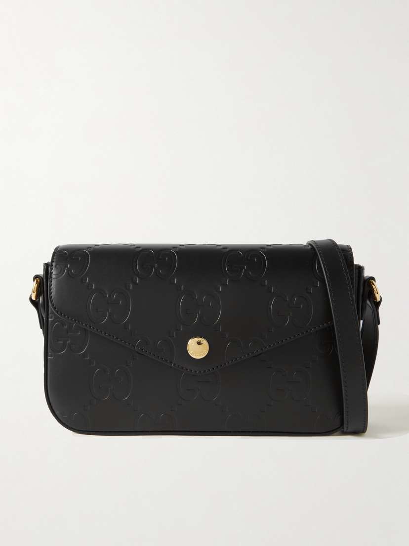 Gucci Gg Mini Embossed Leather Shoulder Bag