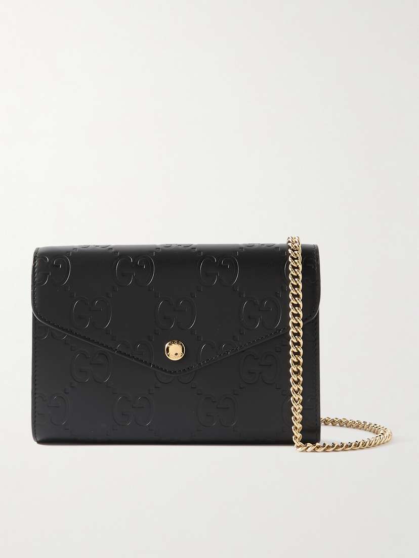Gucci Logo-embossed Leather Clutch