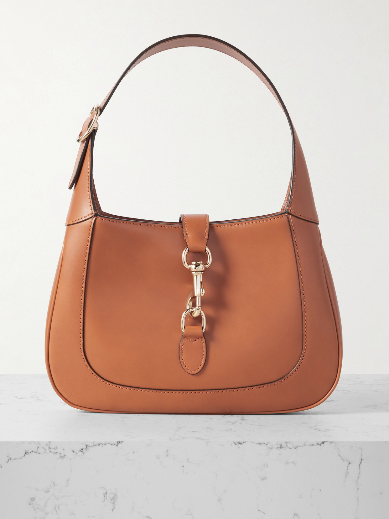 Gucci - Jackie Leather Shoulder Bag - Brown