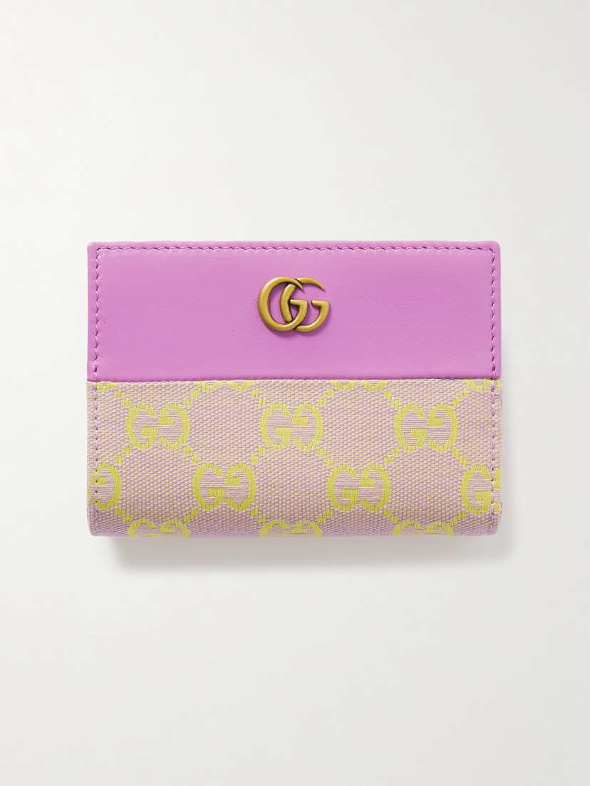 Gucci Gg Canvas-jacquard And Leather Wallet