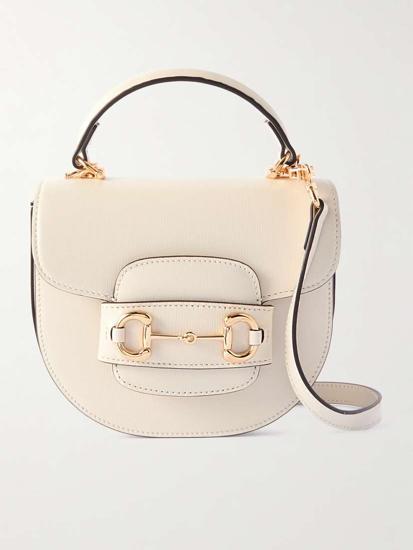 Gucci 1955 Horsebit-embellished Textured-leather Shoulder Bag