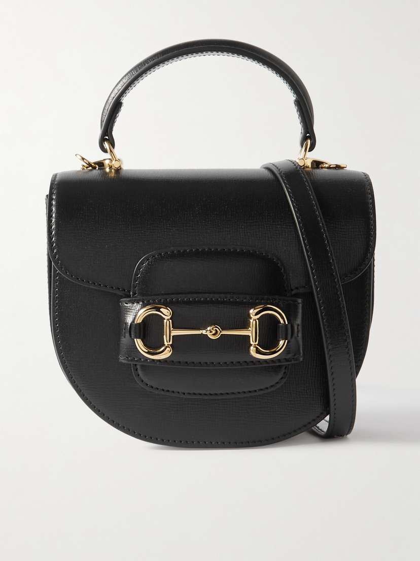 Gucci 1955 Horsebit-embellished Textured-leather Shoulder Bag