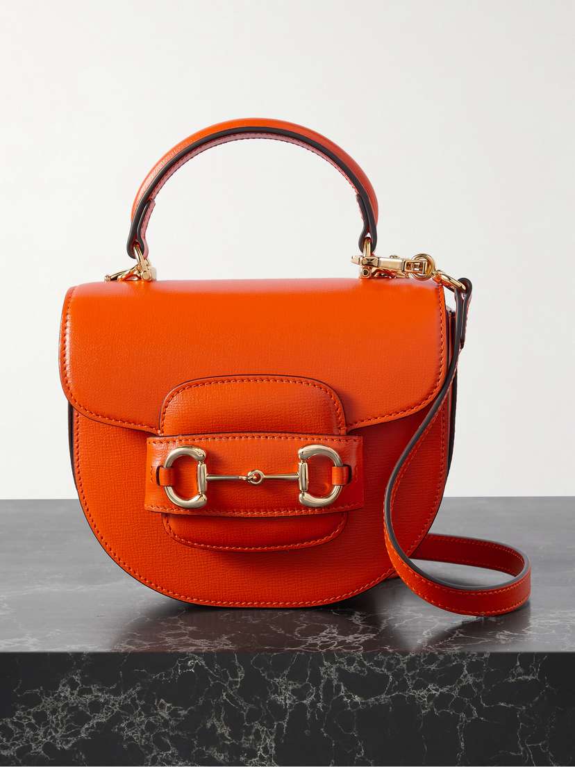 Gucci 1955 Horsebit-embellished Textured-leather Shoulder Bag