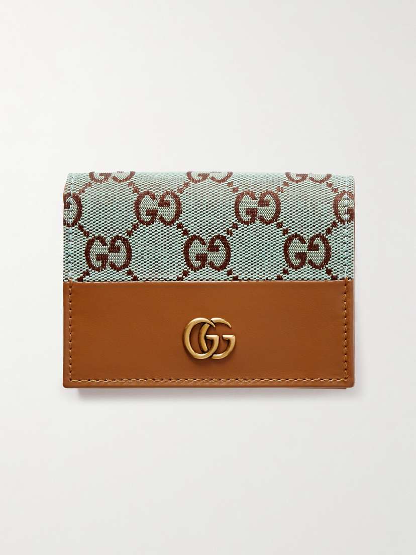 Gucci Canvas-jacquard And Leather Wallet