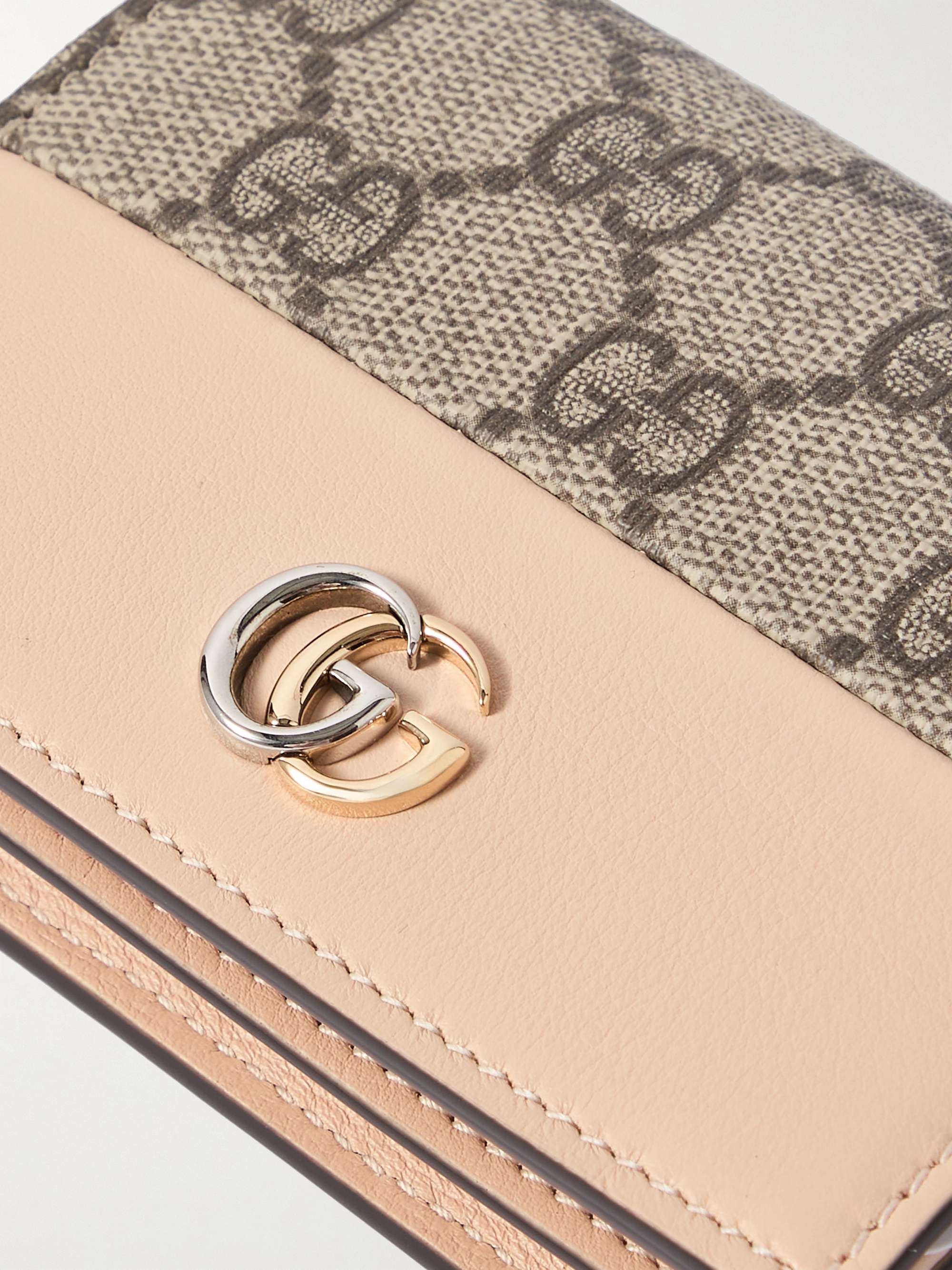 GUCCI テクスチャードレザーコーティングキャンバス ウォレット コーティングキャンバス＆テクスチャードレザー ウォレット