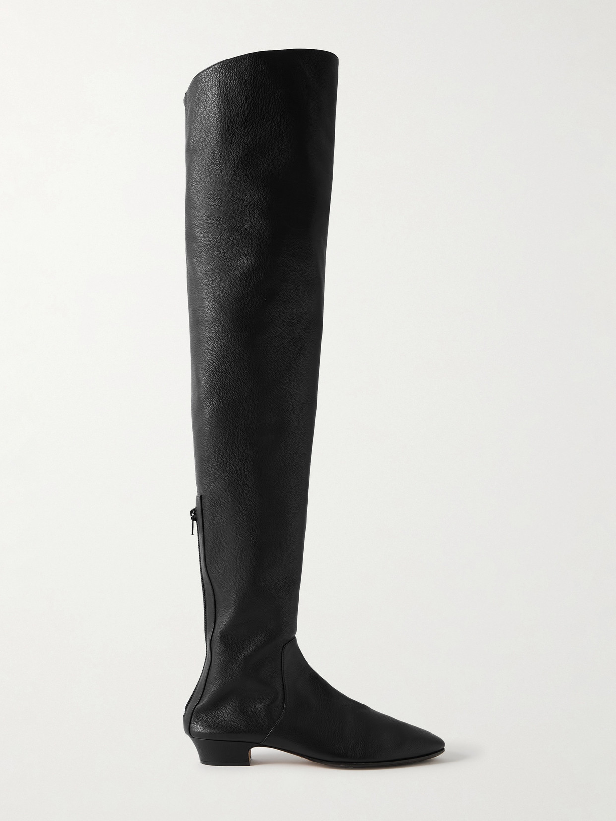 The Row Hereditas Shearling Over-the-knee Boots In Black