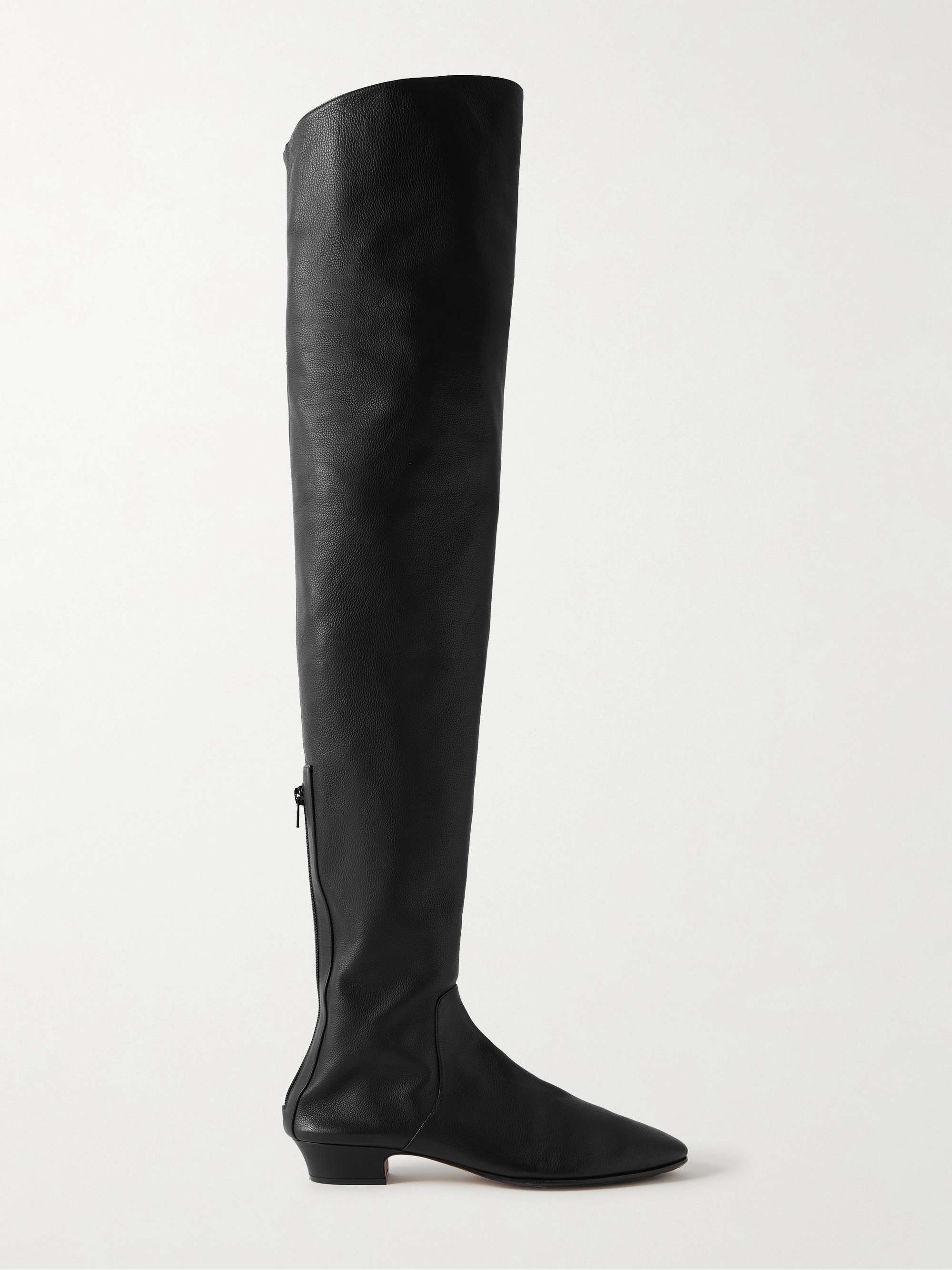 THE ROW Hereditas textured-leather over-the-knee boots | NET