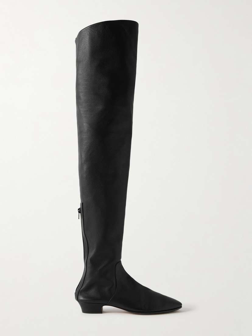 The Row Hereditas Textured-leather Over-the-knee Boots