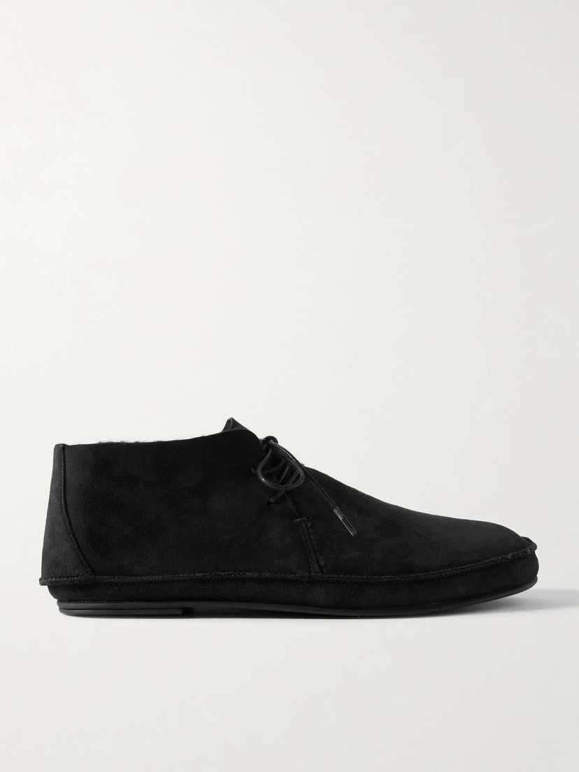 The Row Tyler Shearling-lined Suede Ankle Boots