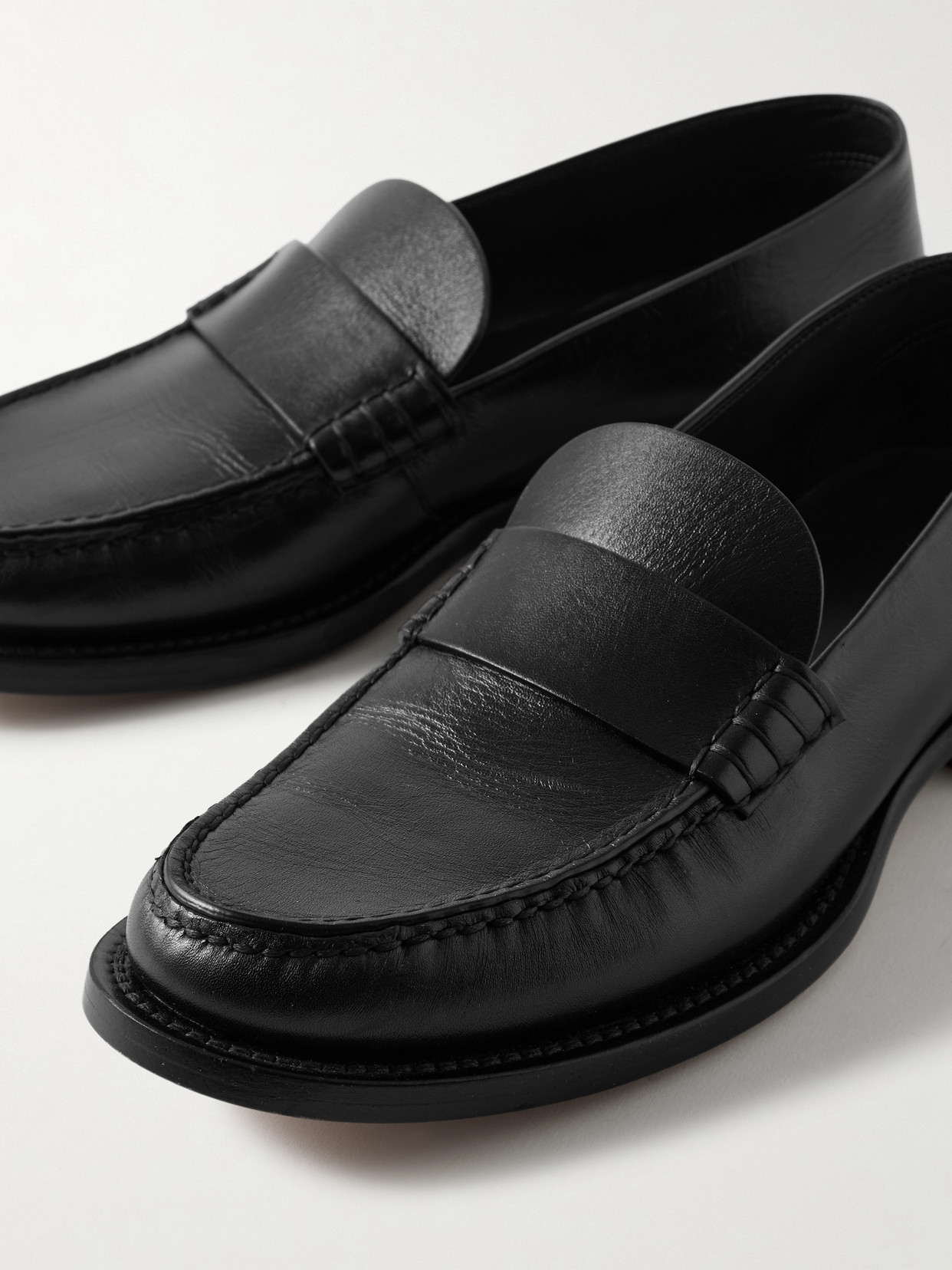 The Row Loafers In Black