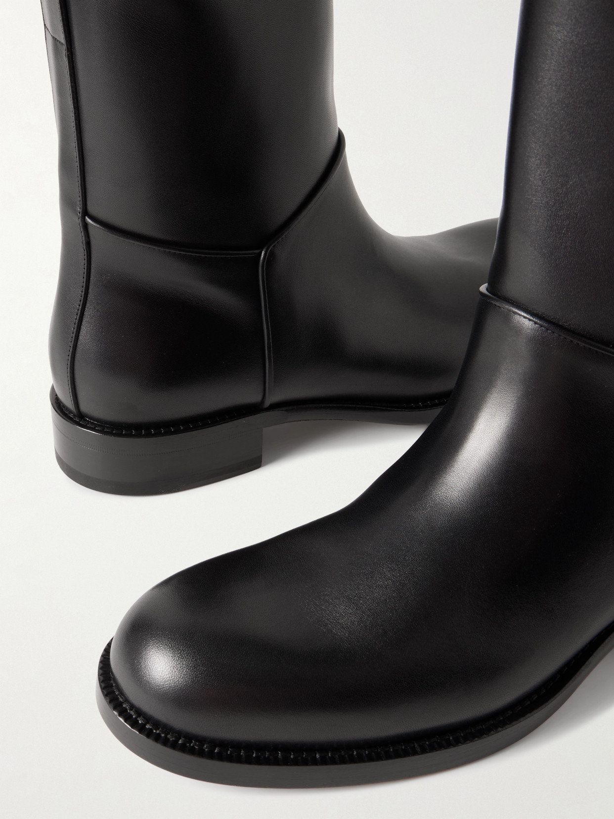Shop The Row Nobilis Leather Ankle Boots In Black