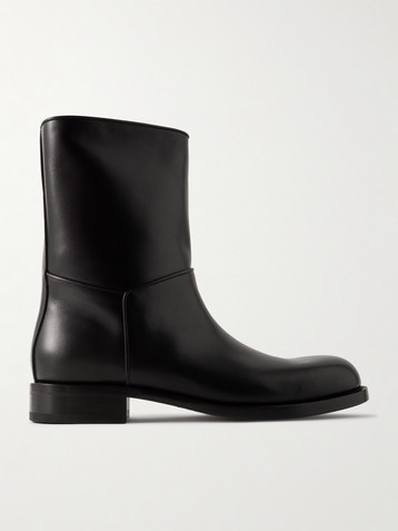 The Row Nobilis leather ankle boots