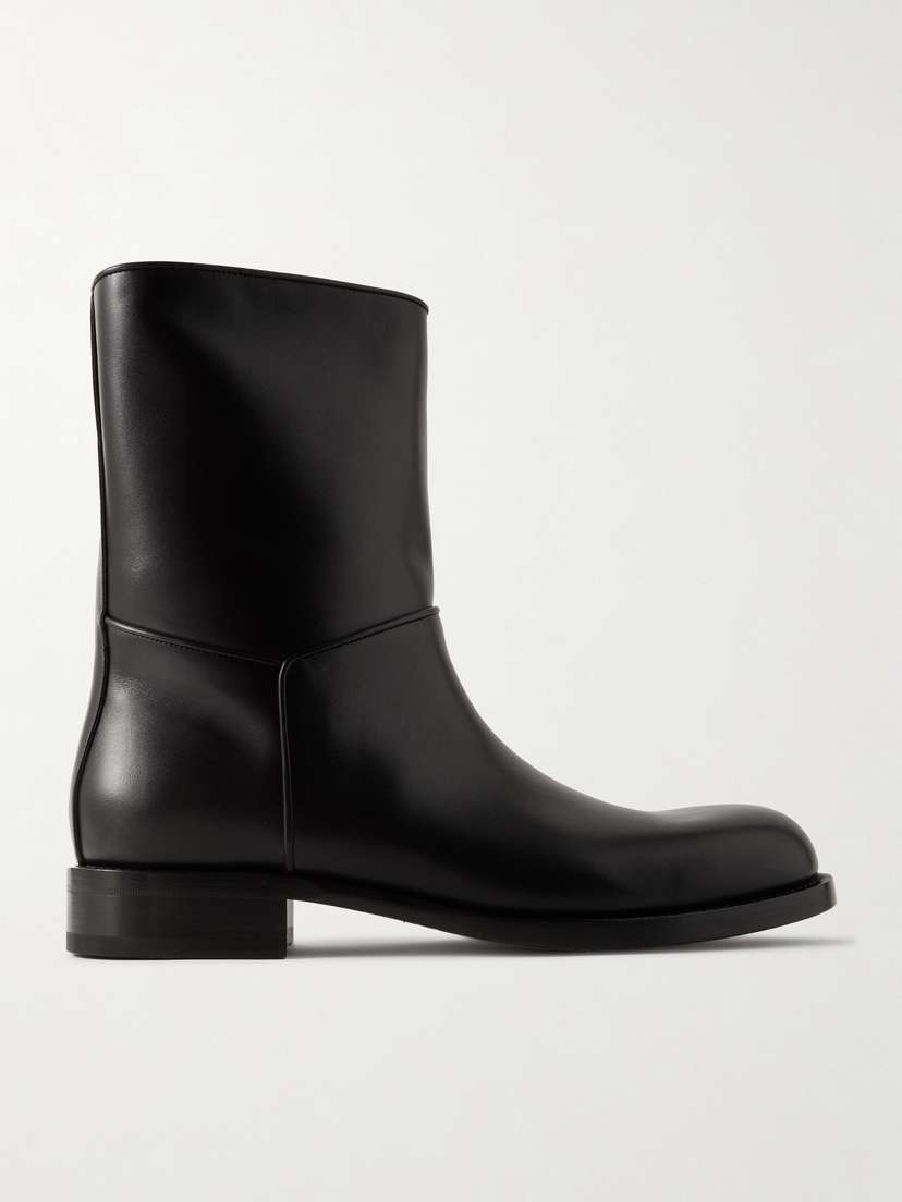 The Row Nobilis Leather Ankle Boots