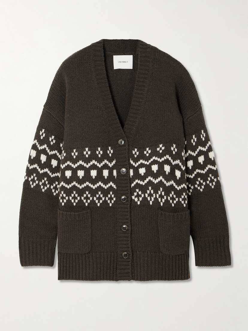 Lisa Yang Greyson Fair Isle Cashmere Cardigan