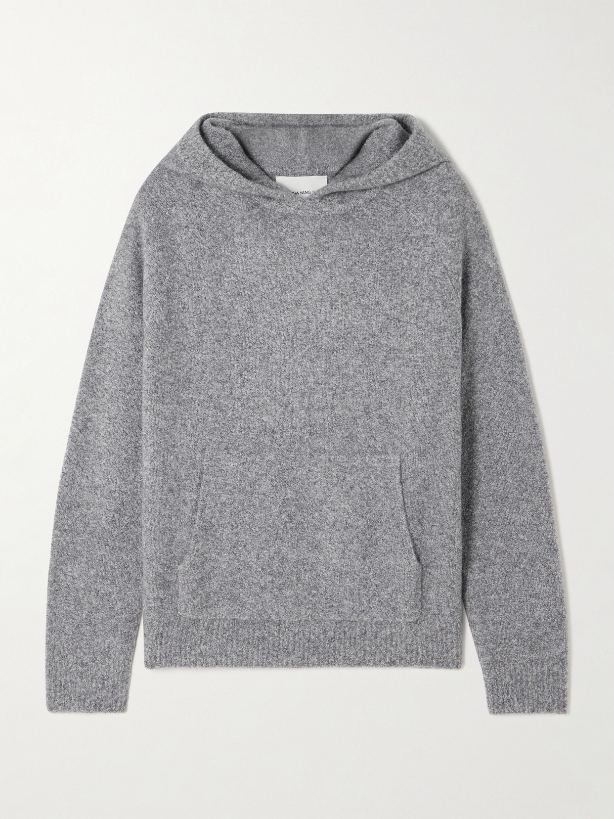 Lisa Yang Ivy Cashmere Bouclé Hoodie In Gray