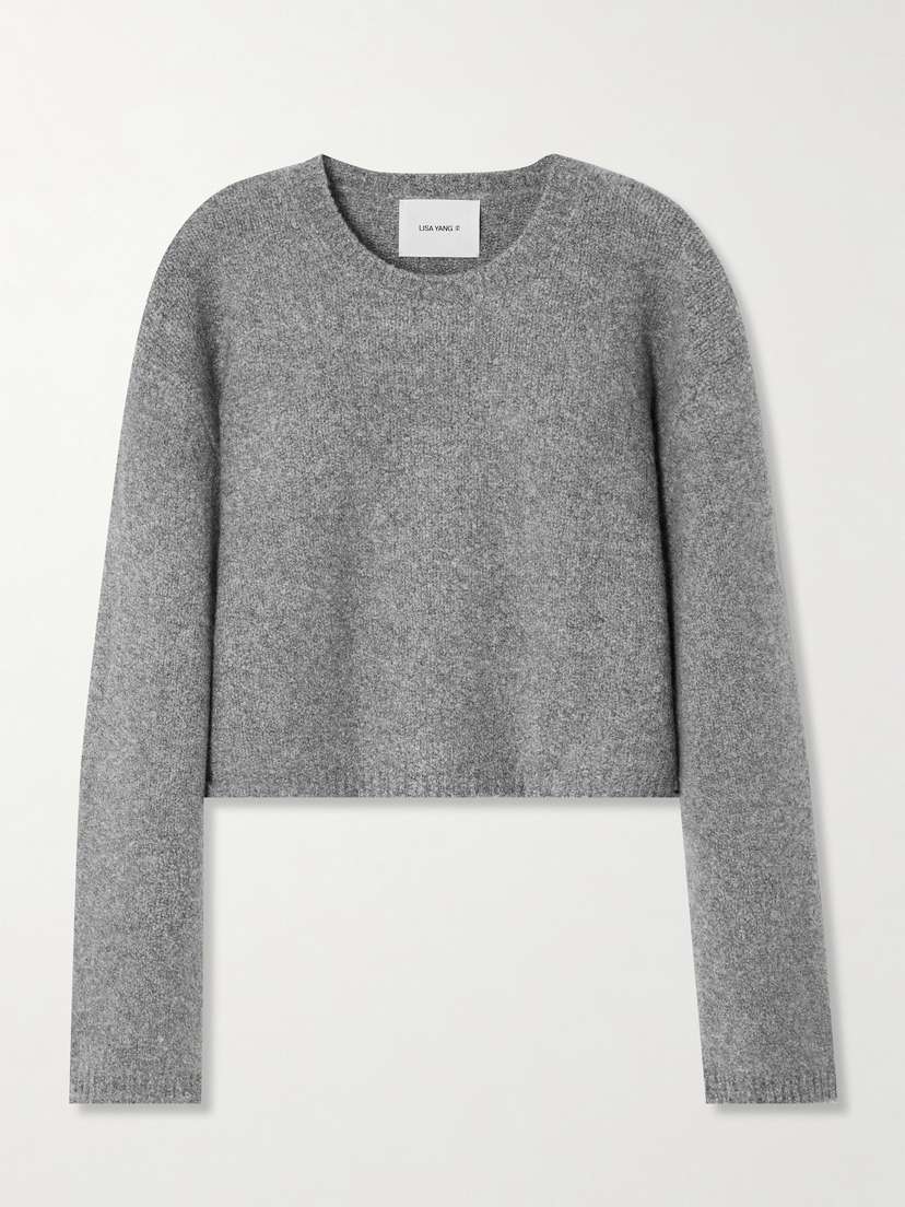 Lisa Yang Hazelle Cropped Cashmere-blend Sweater