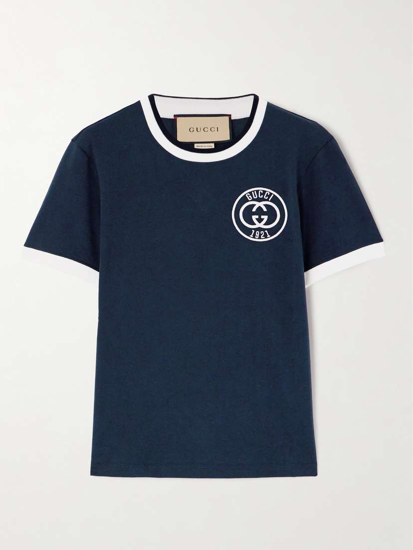 Gucci Embroidered Cotton-jersey T-shirt