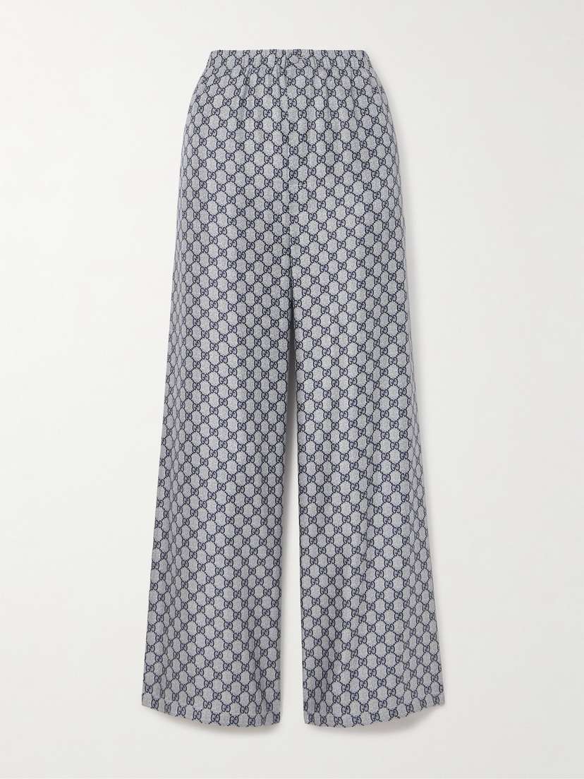 Gucci Gg Supreme Printed Silk-twill Pajama Pants