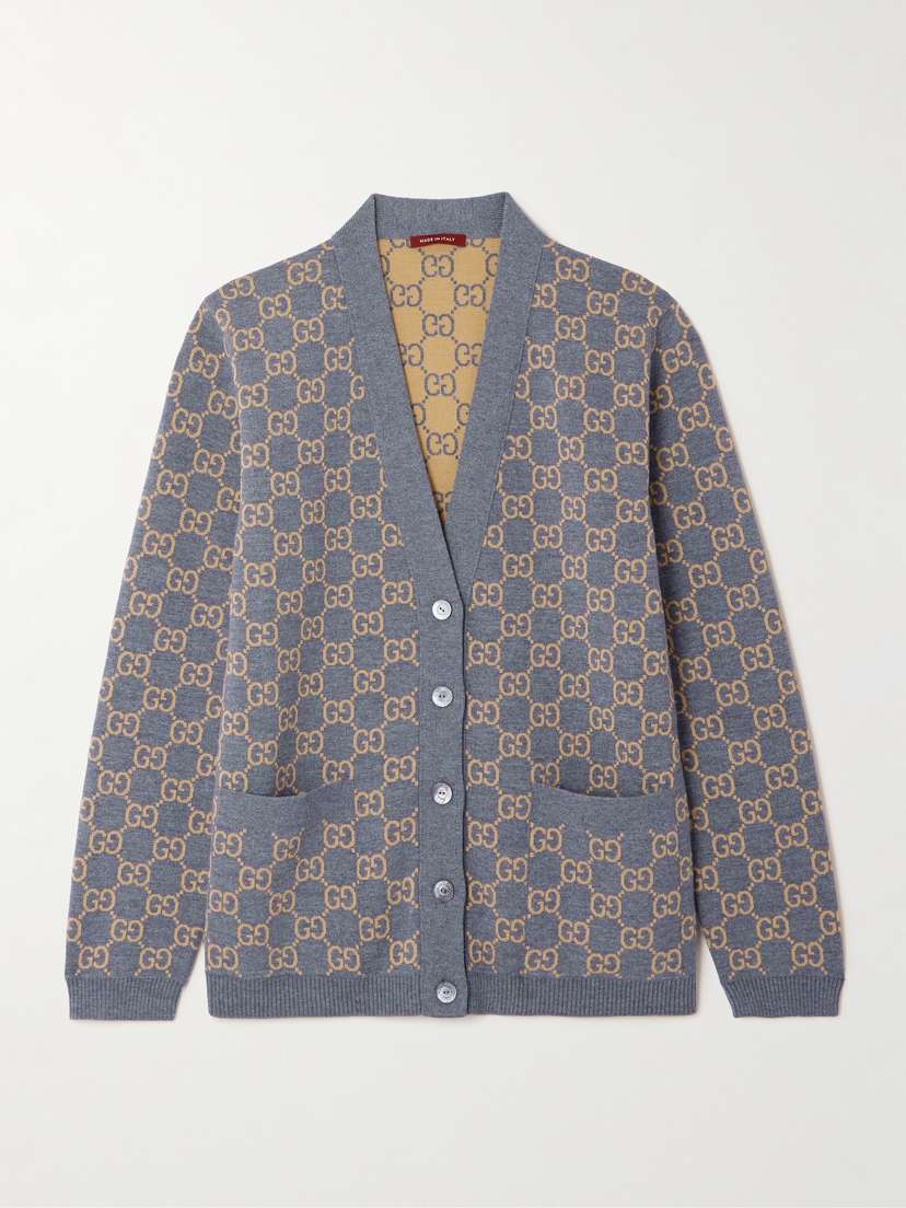 Gucci Reversible Jacquard-knit Wool-blend Cardigan