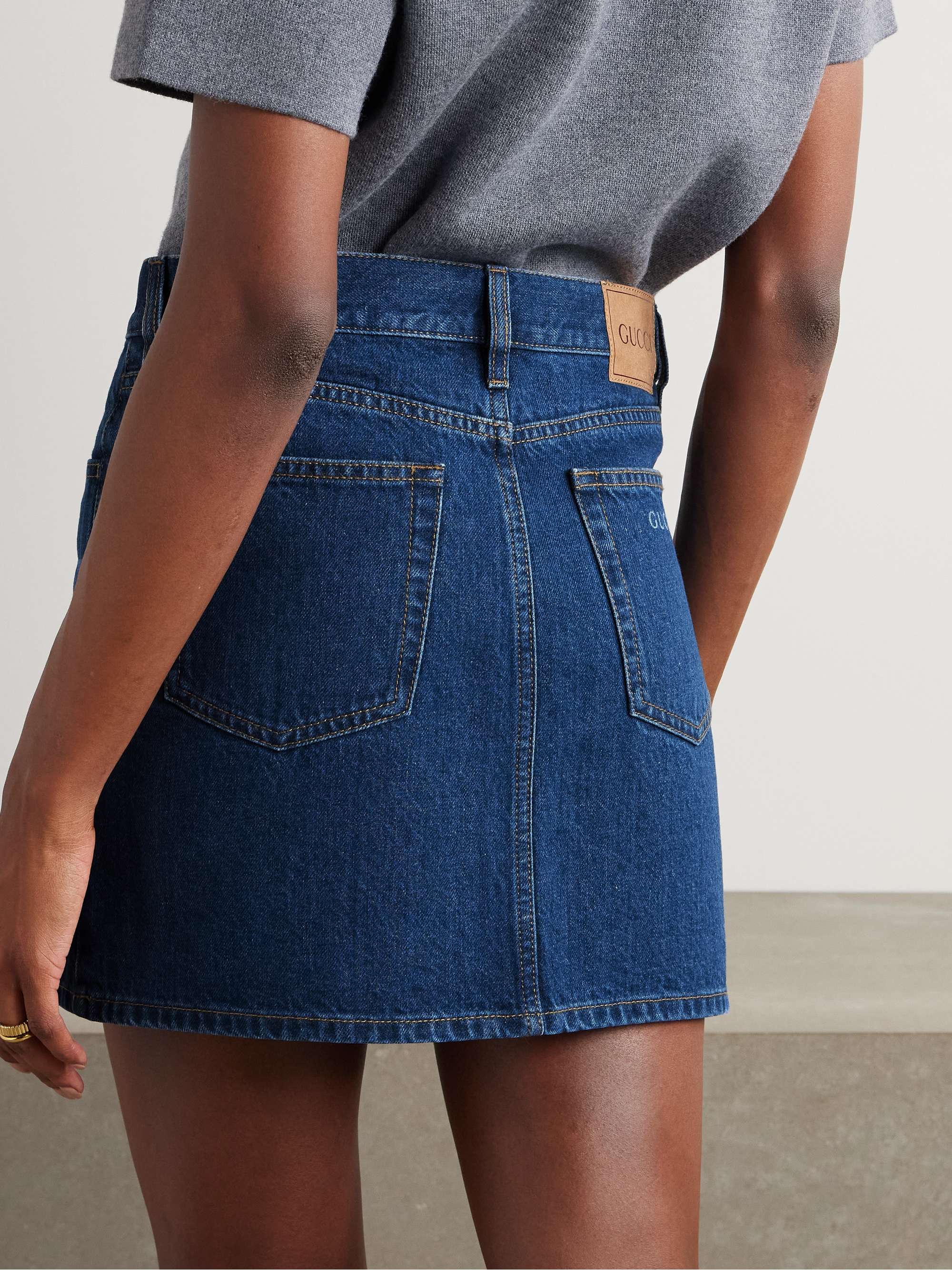 GUCCI Denim mini skirt | NET-A-PORTER