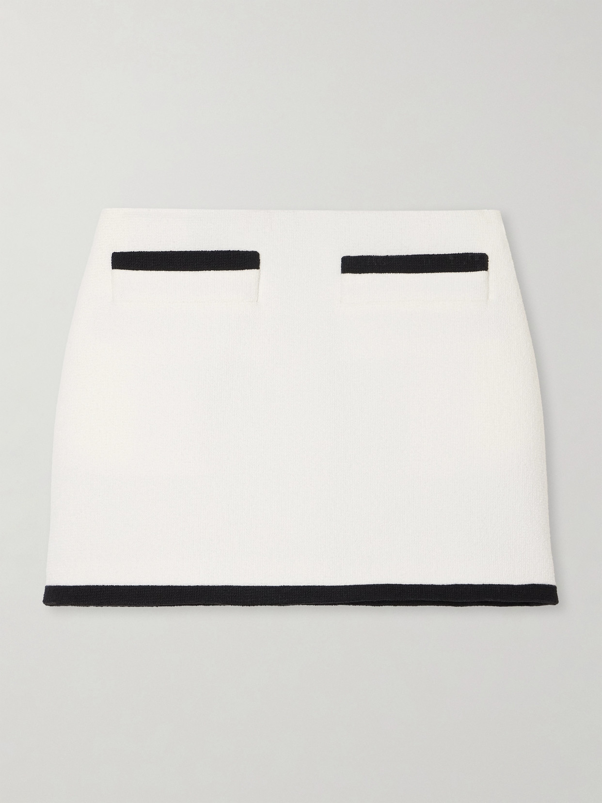 Gucci - Two-tone Cotton-blend Tweed Mini Skirt - Off-white