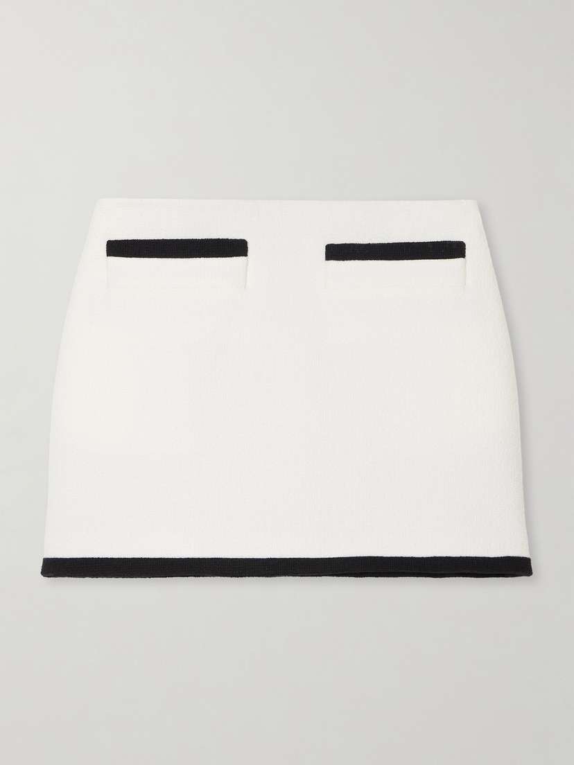 Gucci Two-tone Cotton-blend Tweed Mini Skirt