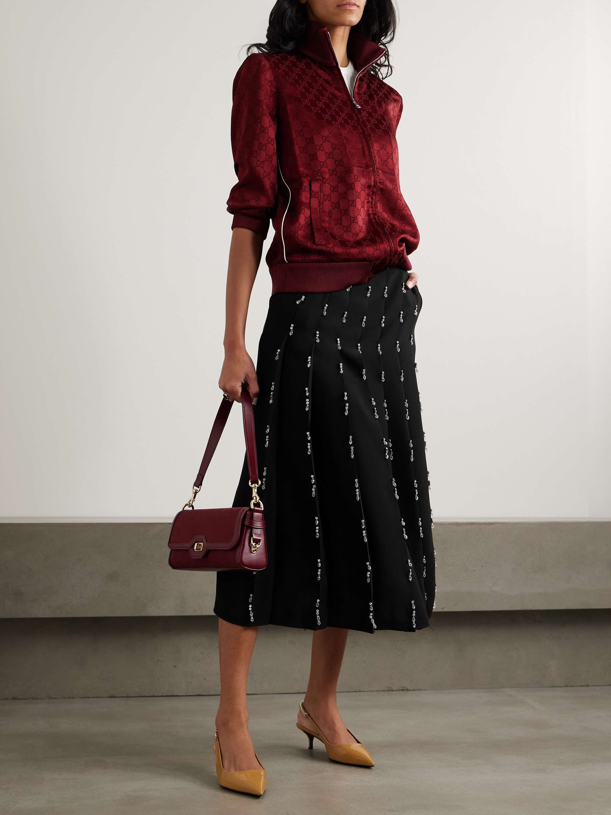 GUCCI Appliquéd ribbed wool-blend turtleneck sweater | NET-A GUCCI Appliquéd ribbed wool-blend turtleneck sweater | NET-A