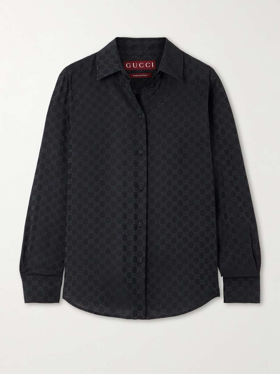 GUCCI silk velvet shirt