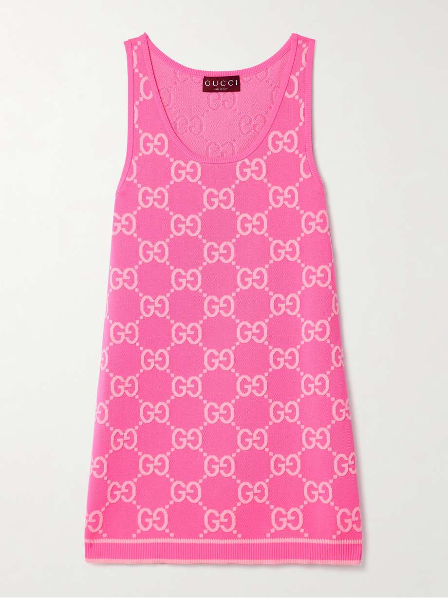 cotton-jacquard mini dress