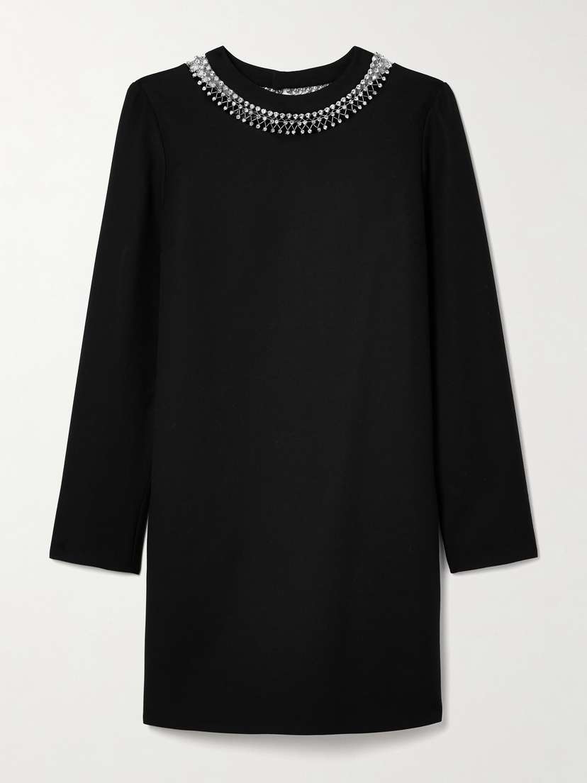 Gucci Embellished Silk And Wool-blend Cady Mini Dress