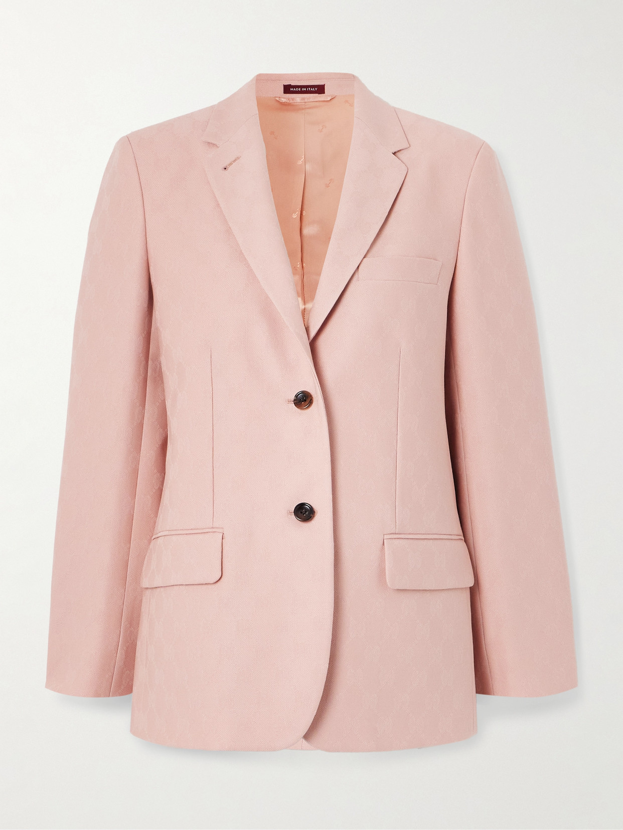 Gucci Wool-jacquard Blazer In Pink