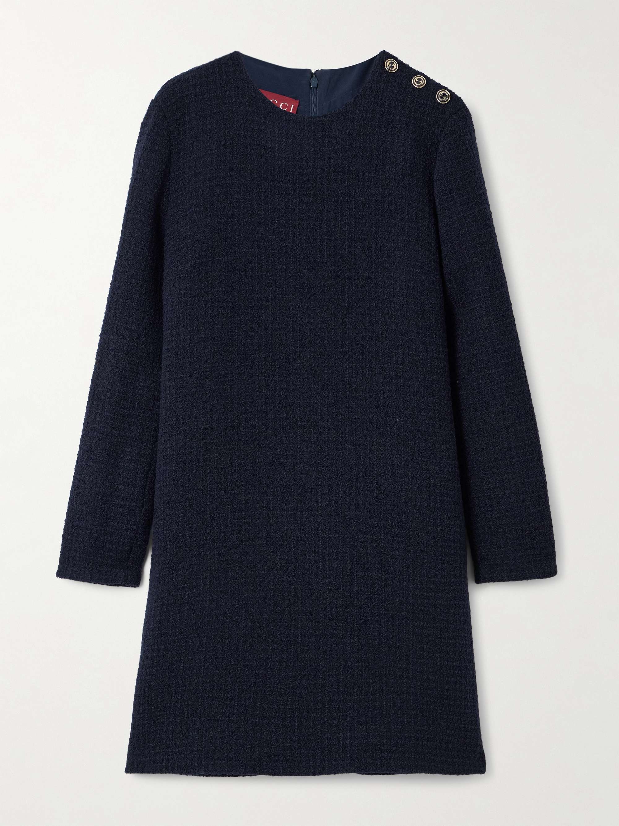 ★GUCCI★ツイード ウール ミニワンピース GUCCI ウール混ブークレツイード ミニワンピース | NET-A-PORTER