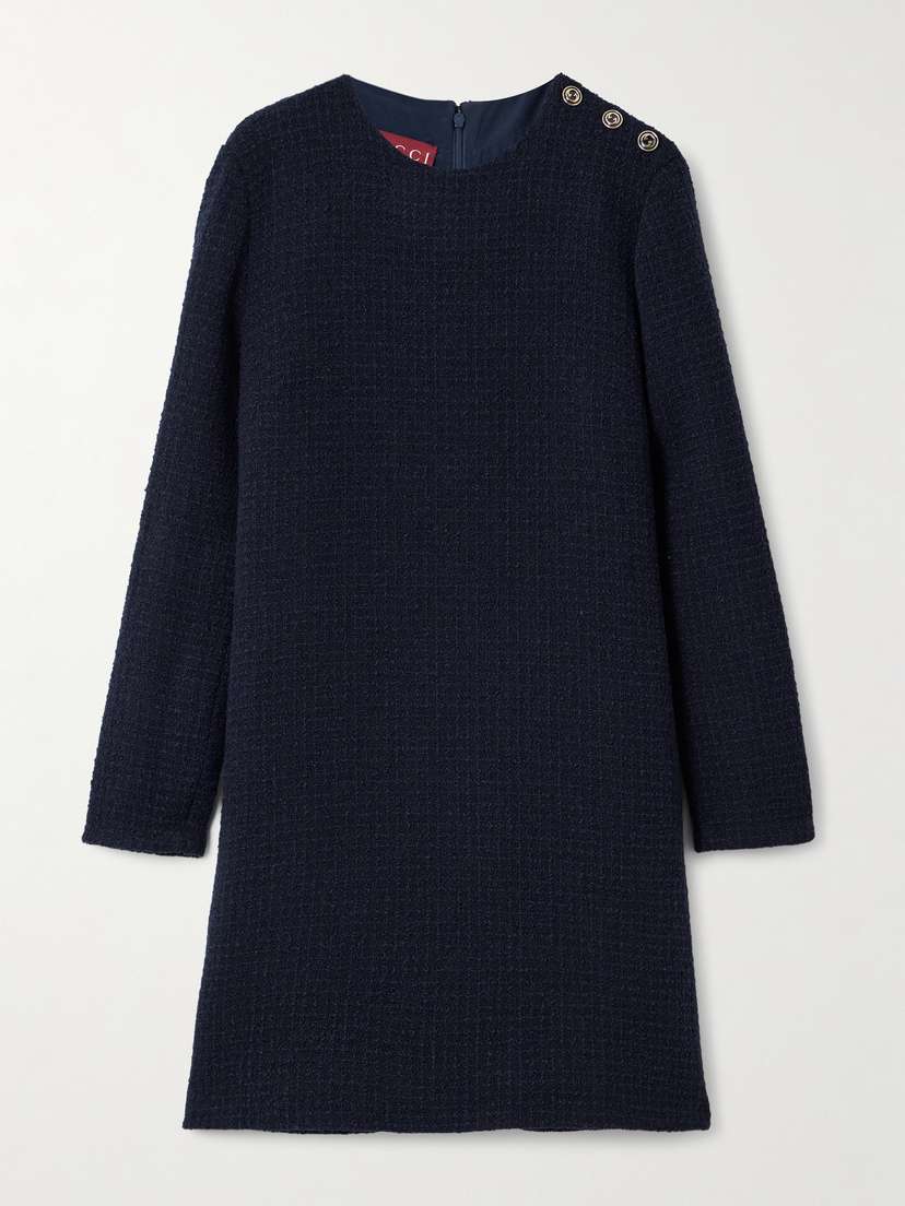 Gucci Wool-blend Bouclé-tweed Mini Dress
