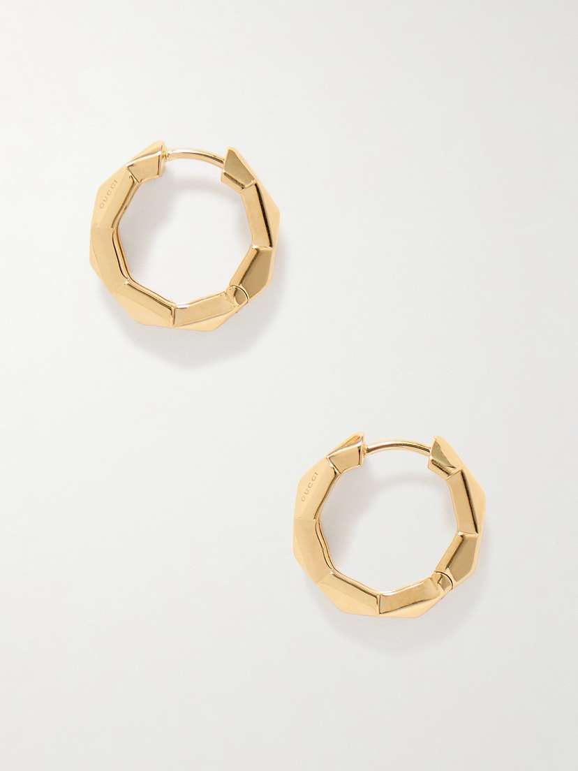 Gucci Link To Love 18-karat Gold Hoop Earrings
