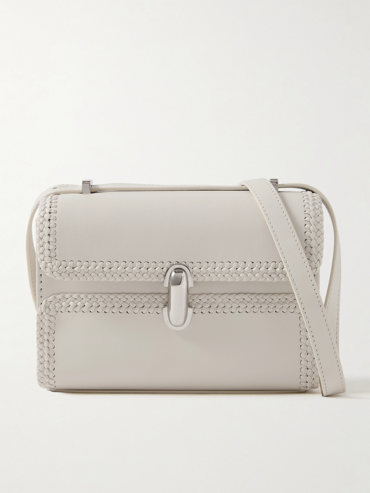 Savette Symmetry 19 Leather Shoulder Bag In Neutral