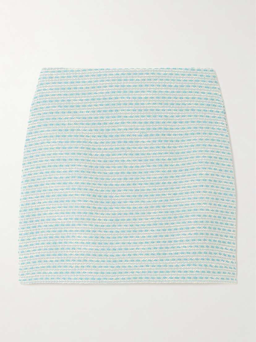 Lisa Marie Fernandez Metallic Cotton-blend Bouclé-tweed Mini Skirt