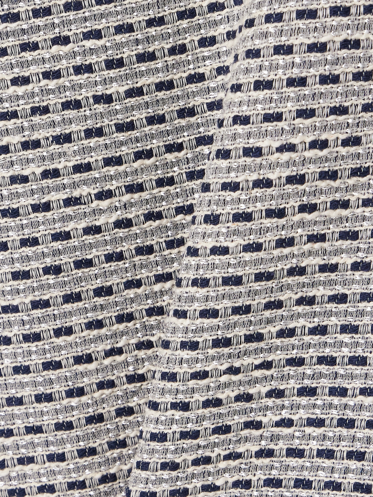 Lisa Marie Fernandez Metallic Cotton-blend Tweed Mini Dress In Blue