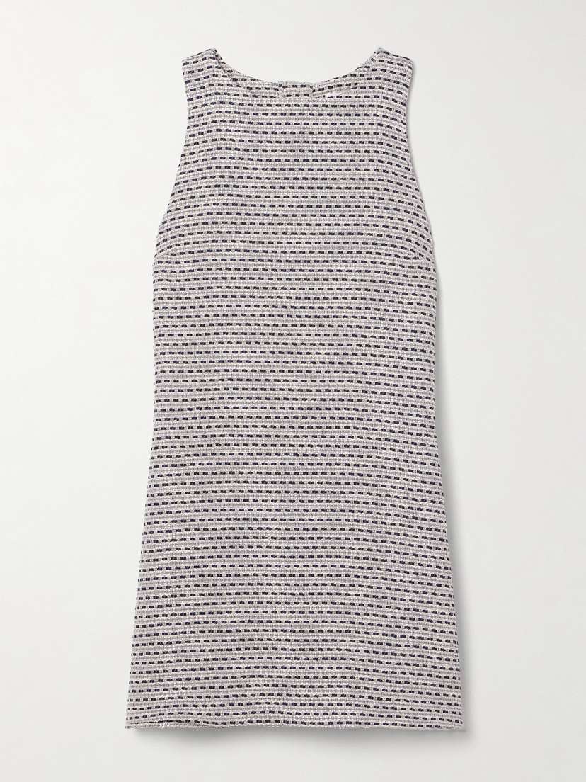 Lisa Marie Fernandez Metallic Cotton-blend Tweed Mini Dress