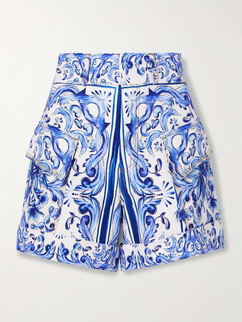 Farm Rio Floral-print Twill Shorts
