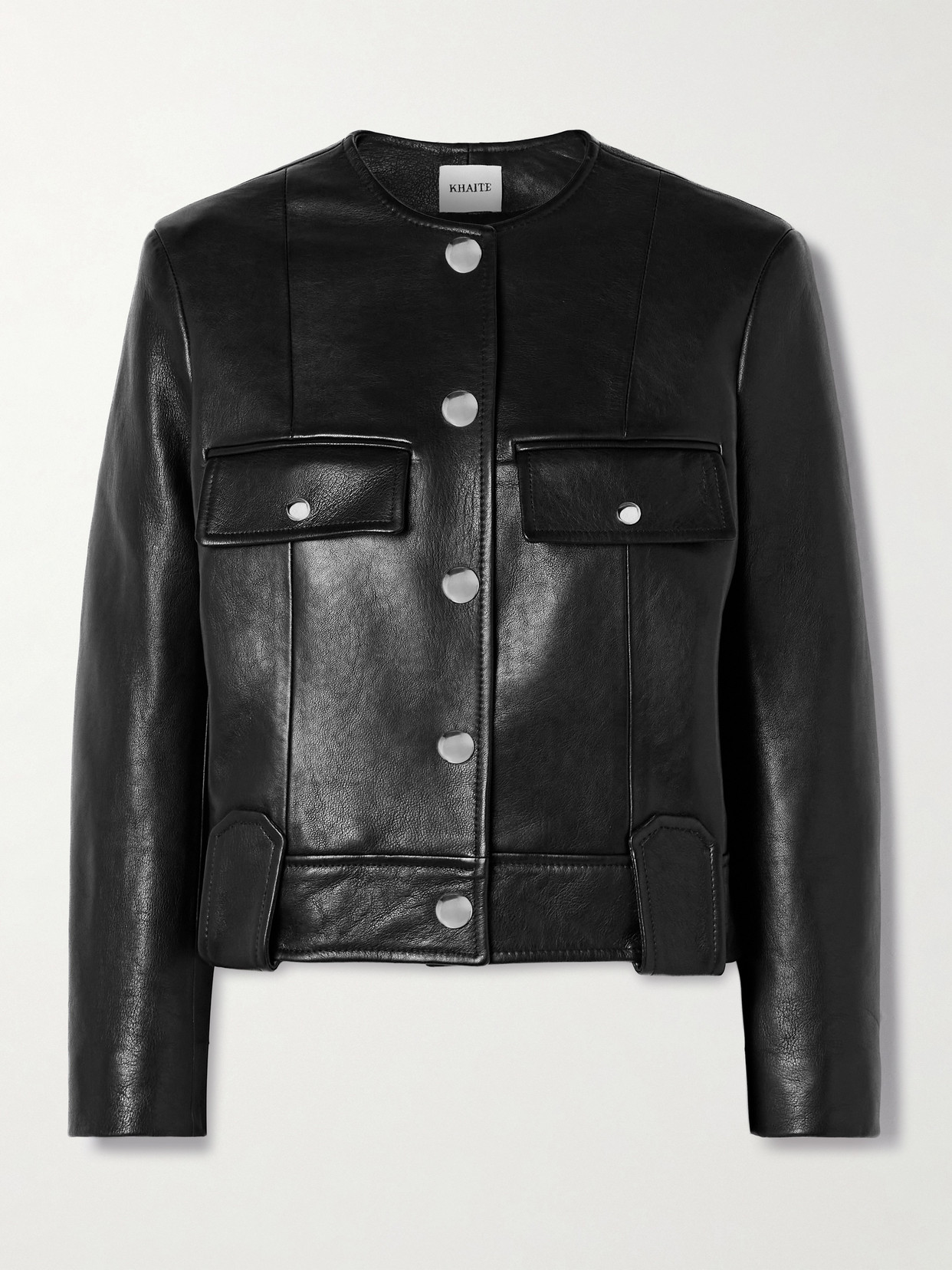 Khaite Laybin Leather Jacket In Black