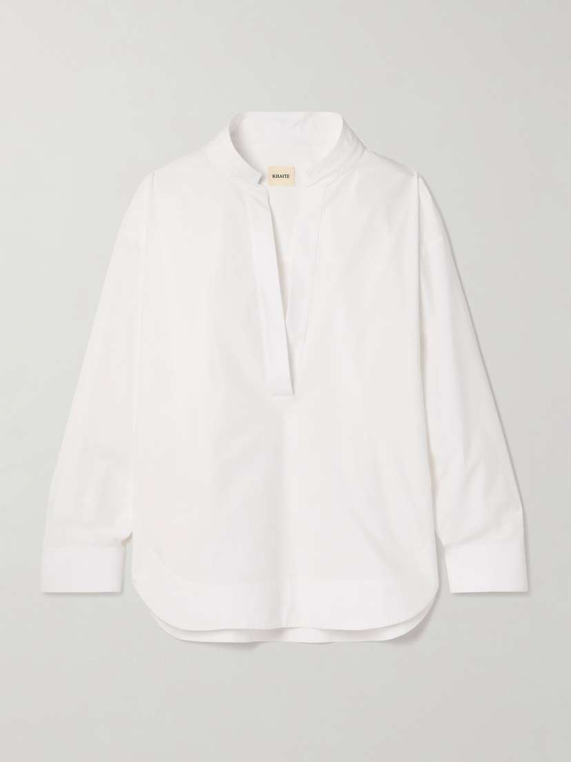 Khaite Tito Oversized Cotton-poplin Shirt