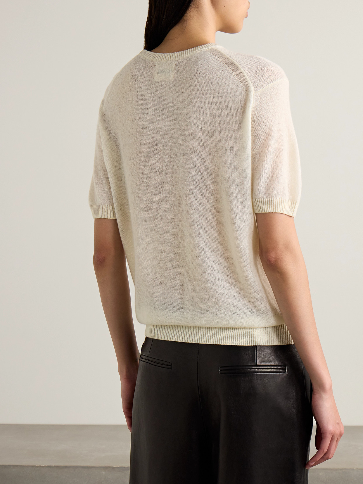 Khaite Pierre Cashmere-blend T-shirt In Cream