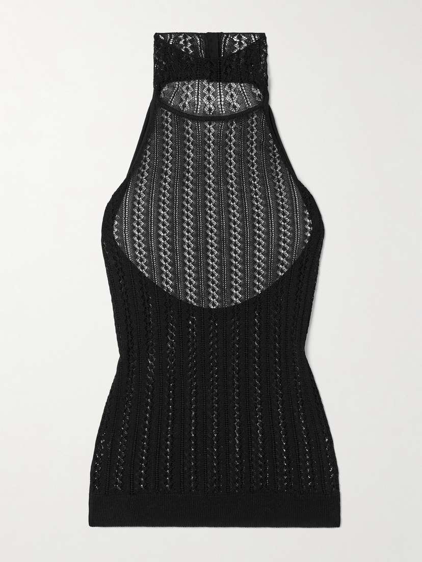 Khaite Benedetta Crocheted Halterneck Top
