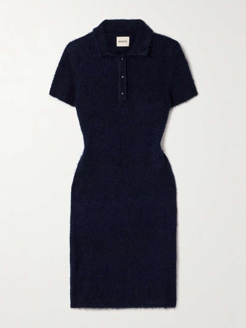 Khaite Gracielab Brushed Silk And Cashmere-blend Mini Dress