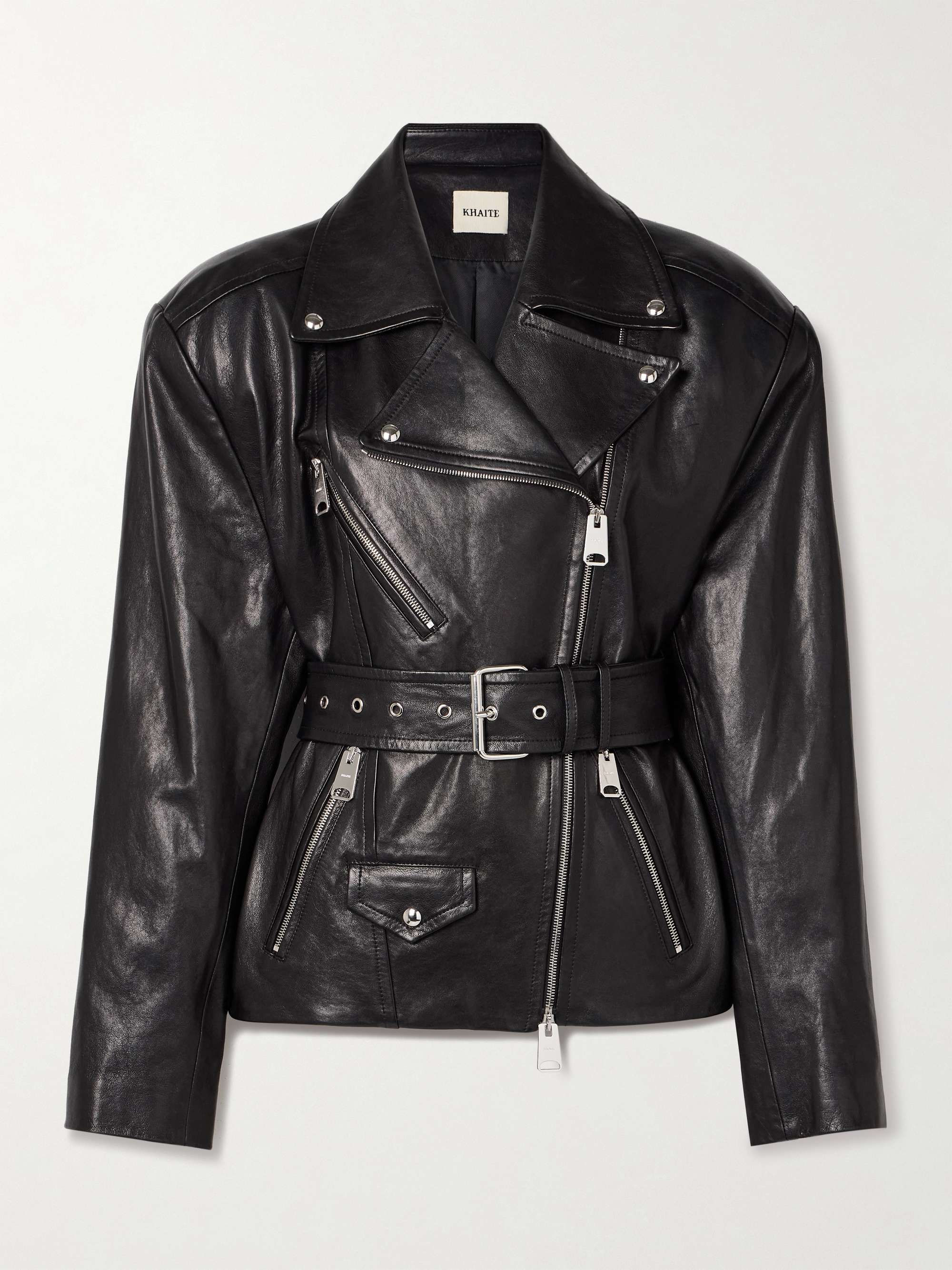 KHAITE | Farris Oversized Paneled Leather Bomber Jacket