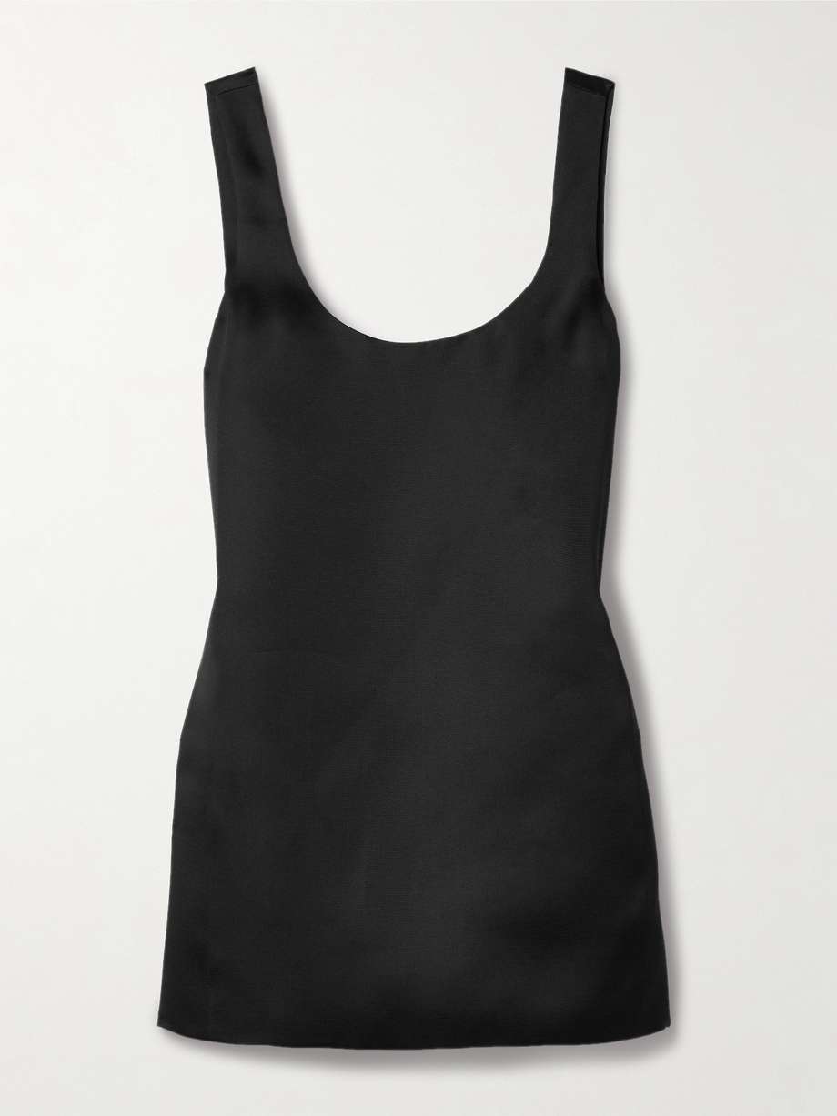 pranta open-back silk-gazar mini dress