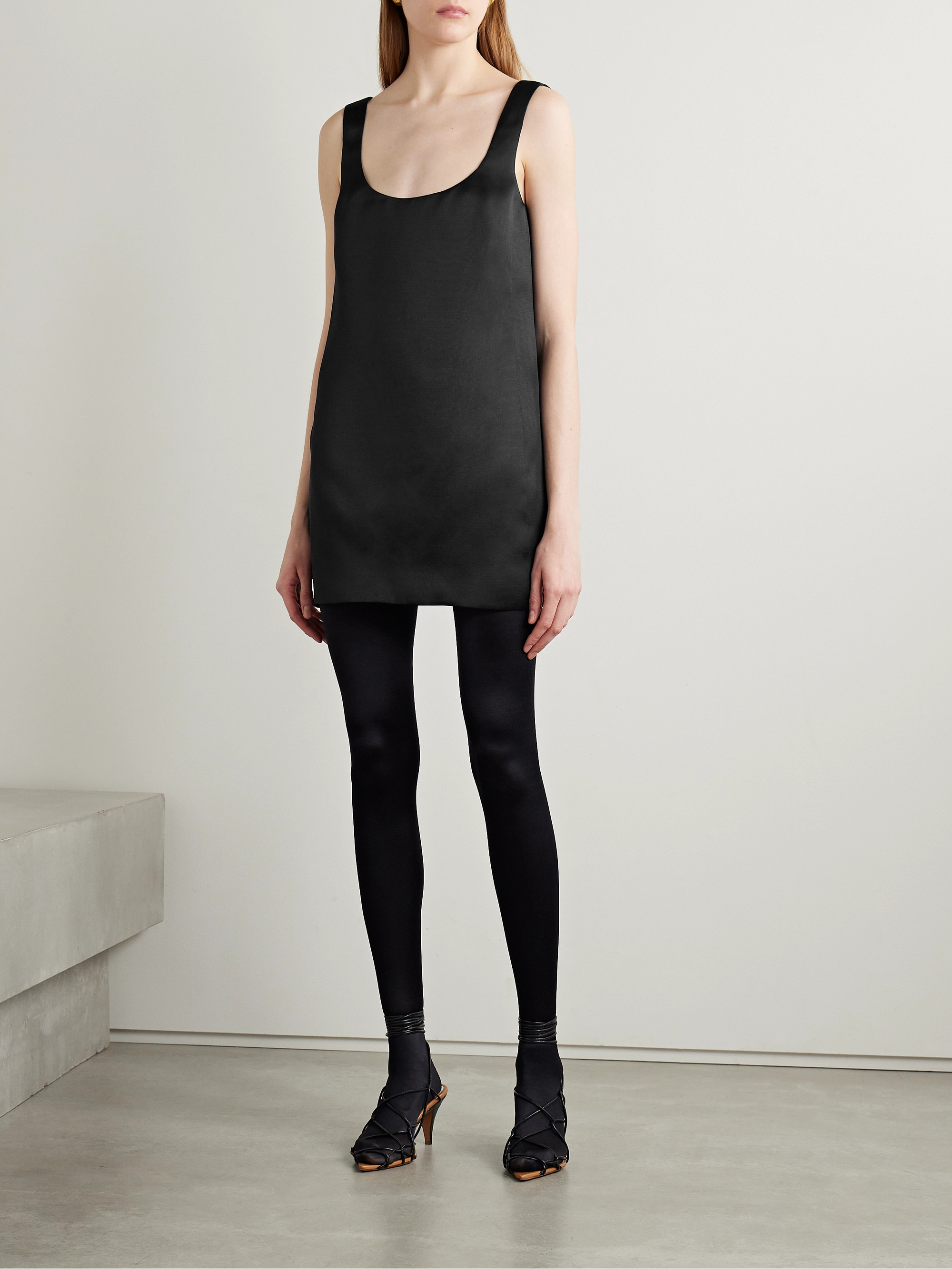 KHAITE Pranta open-back silk-gazar mini dress