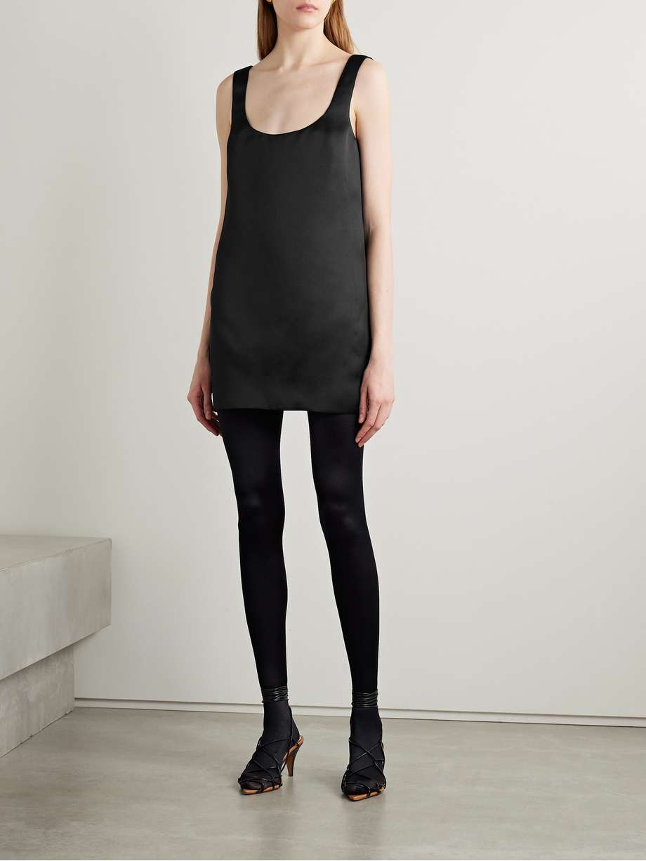 pranta open-back silk-gazar mini dress