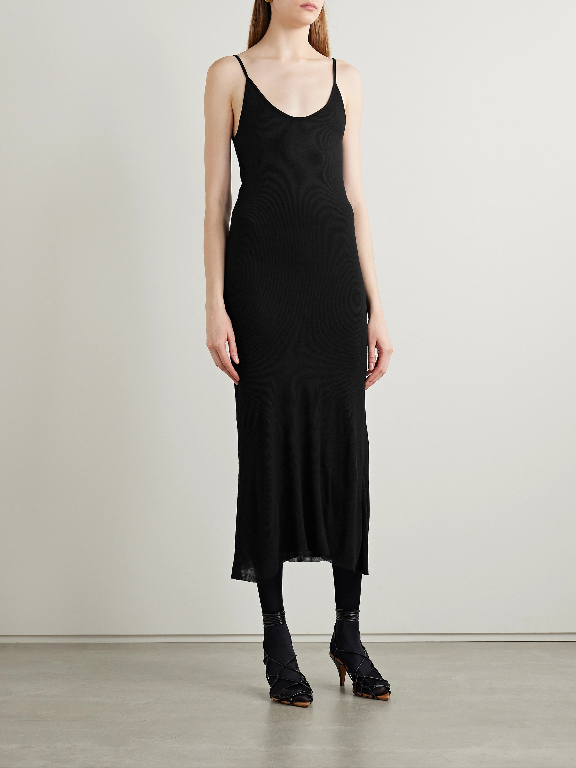 KHAITE Leesal jersey midi dress