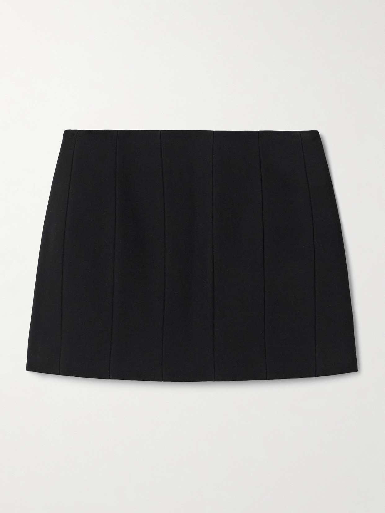KHAITE - Meelar Paneled Woven Mini Skirt - Black